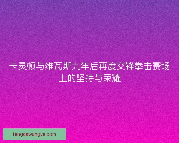 卡灵顿与维瓦斯九年后再度交锋拳击赛场上的坚持与荣耀
