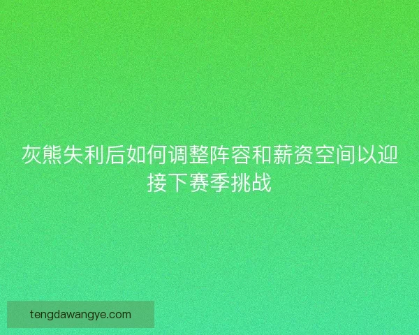 灰熊失利后如何调整阵容和薪资空间以迎接下赛季挑战 灰熊失利后如何调整阵容和薪资空间以迎接下赛季挑战