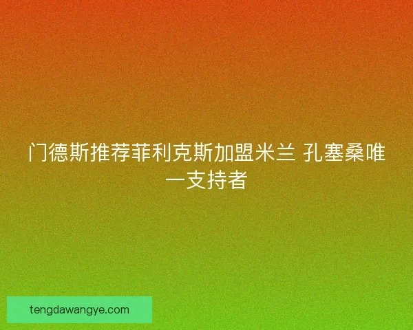 门德斯推荐菲利克斯加盟米兰 孔塞桑唯一支持者